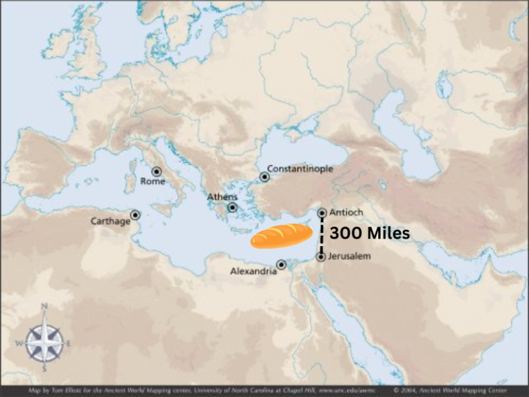 Map of Antioch and Jerusalem